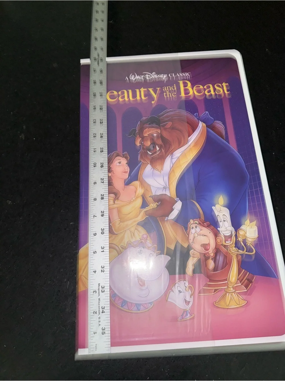NEW SEALED Disney BEAUTY &THE BEAST VHS Boxed Silk Touch Throw Blanket 50×70